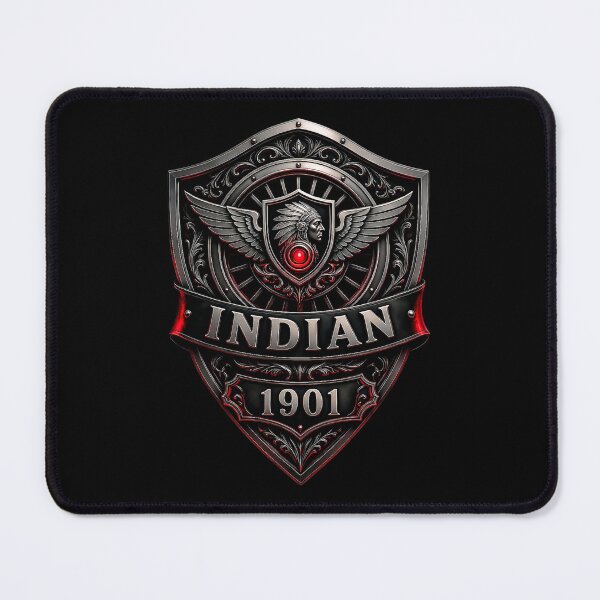Item preview, Indian Motorcycle 1901 Vintage Winged Biker Emblem Artwork designed and sold by DeimosArtIntl.