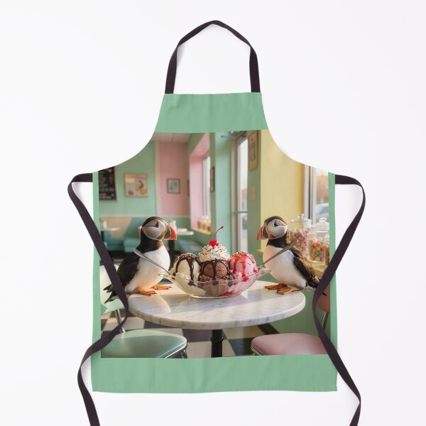 Item preview, Puffins Share a Banana Split designed and sold by Tridentulus.