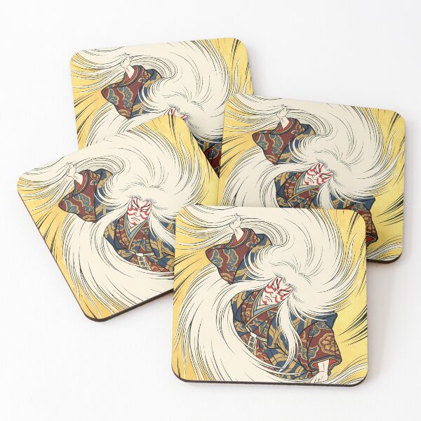 Item preview, White Hair Kabuki Lion Keburi Dance designed and sold by TokyoUkiyoHouse.