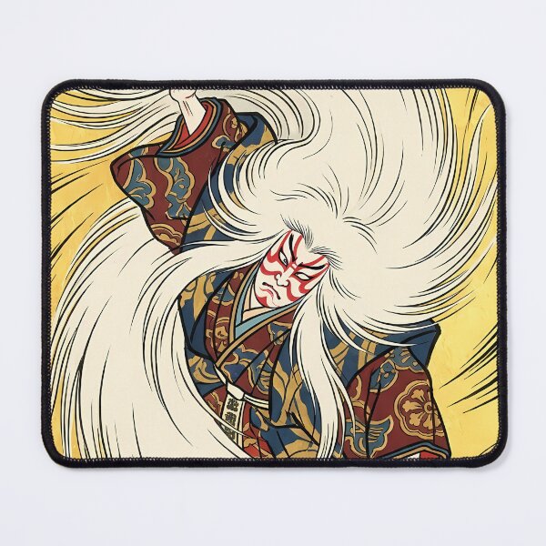 Item preview, White Hair Kabuki Lion Keburi Dance designed and sold by TokyoUkiyoHouse.