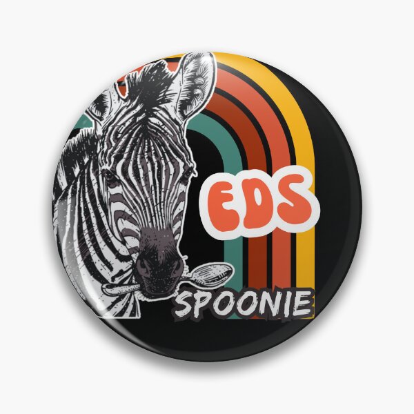 Artikelvorschau, EDS Zebra Retro Spoonie Chronische Krankheitsaufklärung entworfen und verkauft von pulse_retail.