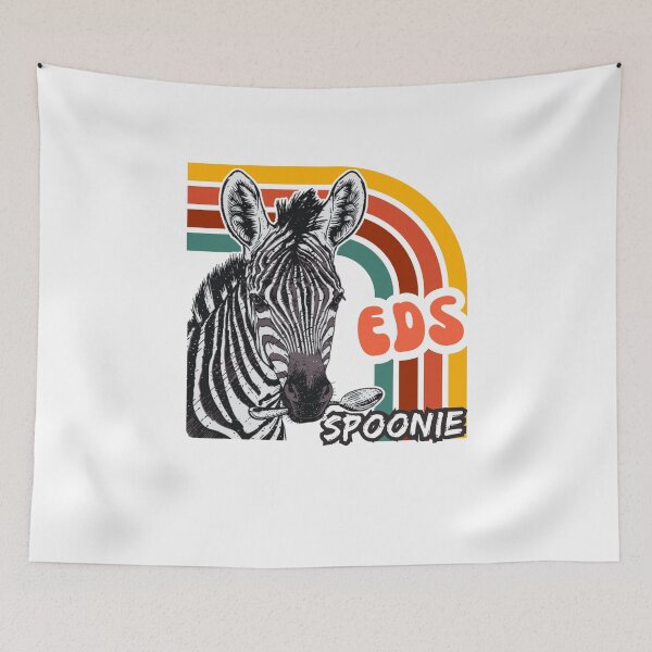 Artikelvorschau, EDS Zebra Retro Spoonie Chronische Krankheitsaufklärung entworfen und verkauft von pulse_retail.