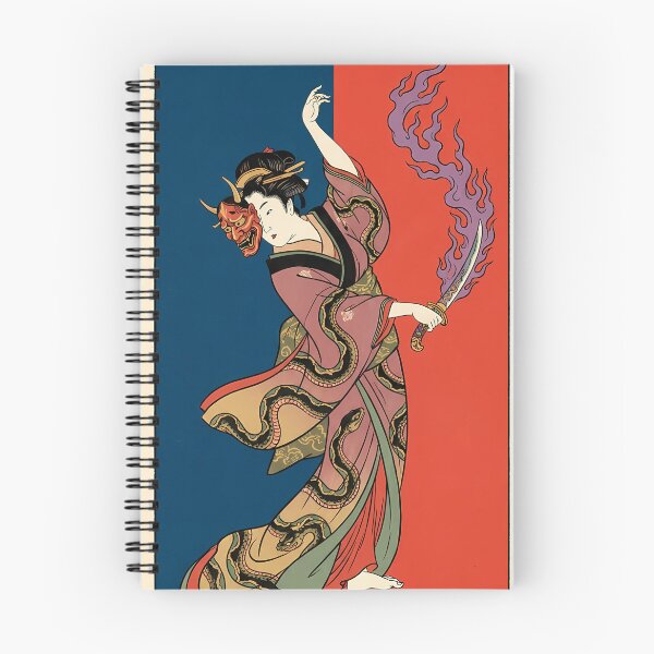 Item preview, Hannya Geisha with Flaming Dagger designed and sold by TokyoUkiyoHouse.