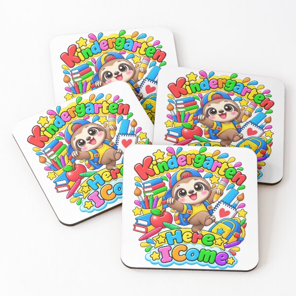 Item preview, Kindergarten Here I Come Back to School sloth Kids designed and sold by QuiteOrbit.