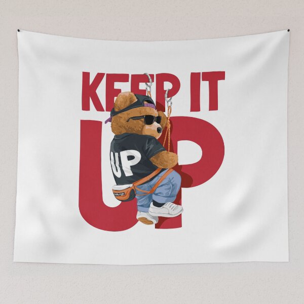 Item preview, Keep It Up Streetwear Bear - Motivational Urban Aesthetic designed and sold by salfreary.