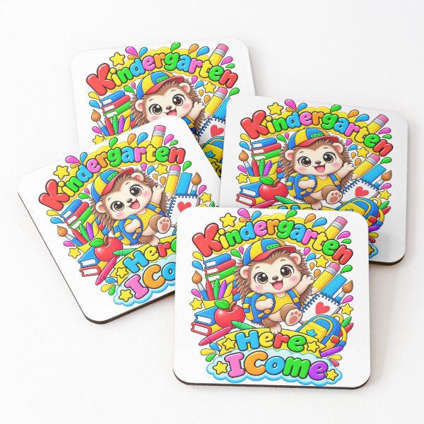 Item preview, Cute Hedgehog First Day of Kindergarten School Supplies designed and sold by QuiteOrbit.
