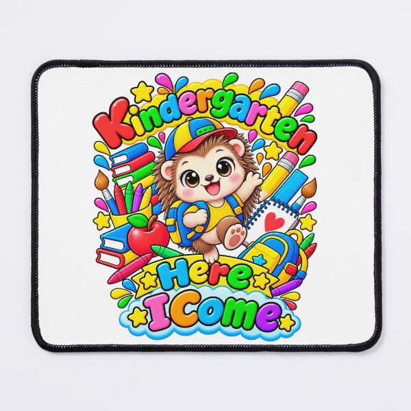 Item preview, Cute Hedgehog First Day of Kindergarten School Supplies designed and sold by QuiteOrbit.