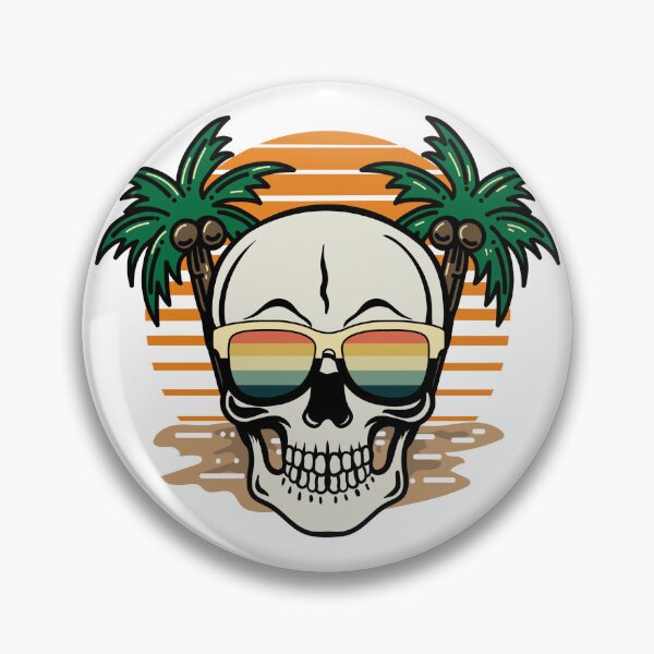 Item preview, Summer Vacation Skull designed and sold by Tickety Boo.