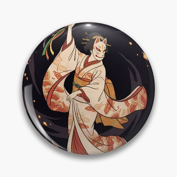 Item preview, Kitsune Kagura Dance of Fire and Moon designed and sold by TokyoUkiyoHouse.