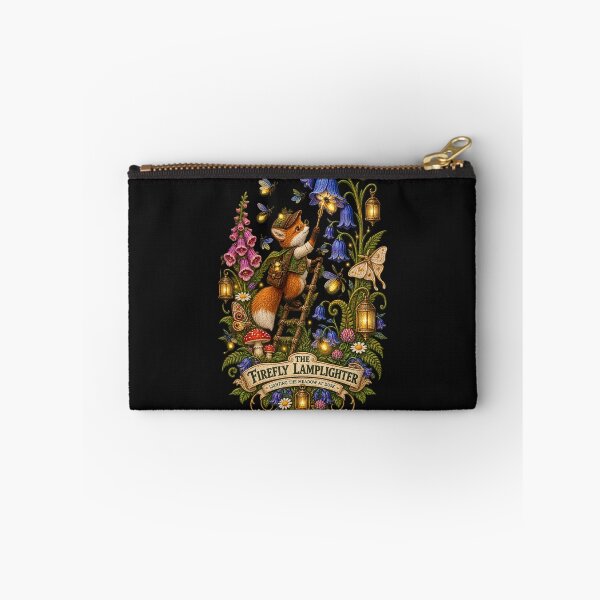 Item preview, Fox Firefly Lamplighter – Embroidered Woodland Folklore Art designed and sold by Emoji Emblems.