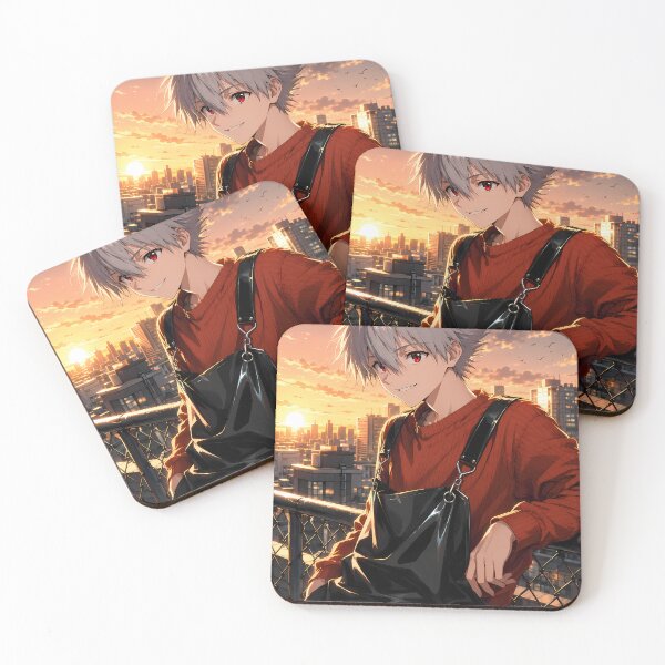 Item preview, Kaworu Nagisa Neon Genesis Evangelion Sunset City Smile designed and sold by mildaclairmo.