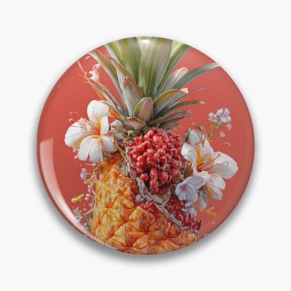 Item preview, Pineapple Tropical Fruits and Flowers designed and sold by Grafititee.