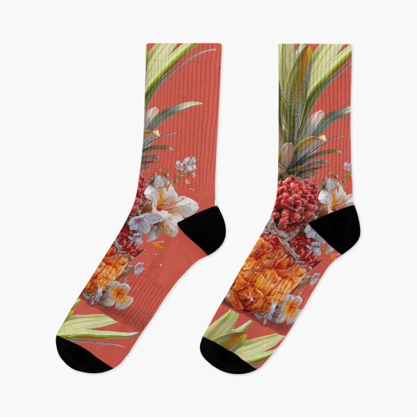 Item preview, Pineapple Tropical Fruits and Flowers designed and sold by Grafititee.