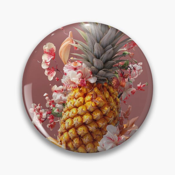 Item preview, Pineapple Tropical Fruits and Flowers designed and sold by Grafititee.