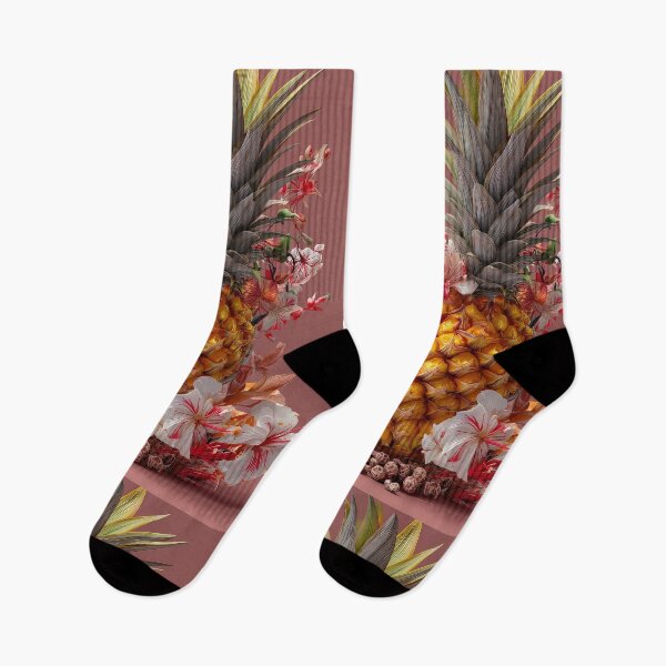 Item preview, Pineapple Tropical Fruits and Flowers designed and sold by Grafititee.