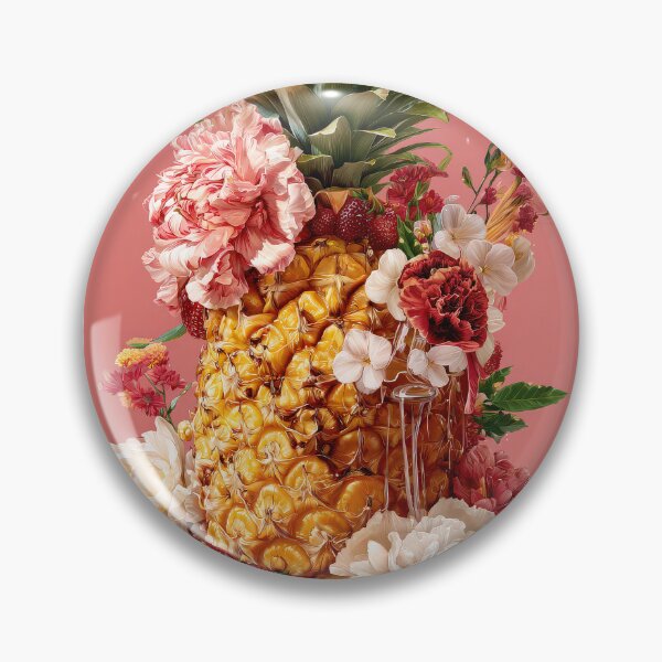 Item preview, Pineapple Tropical Fruits and Flowers designed and sold by Grafititee.
