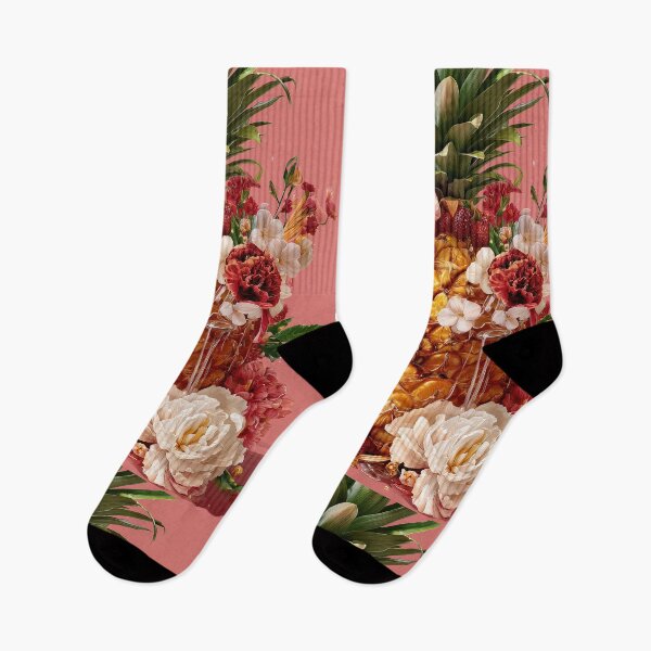 Item preview, Pineapple Tropical Fruits and Flowers designed and sold by Grafititee.