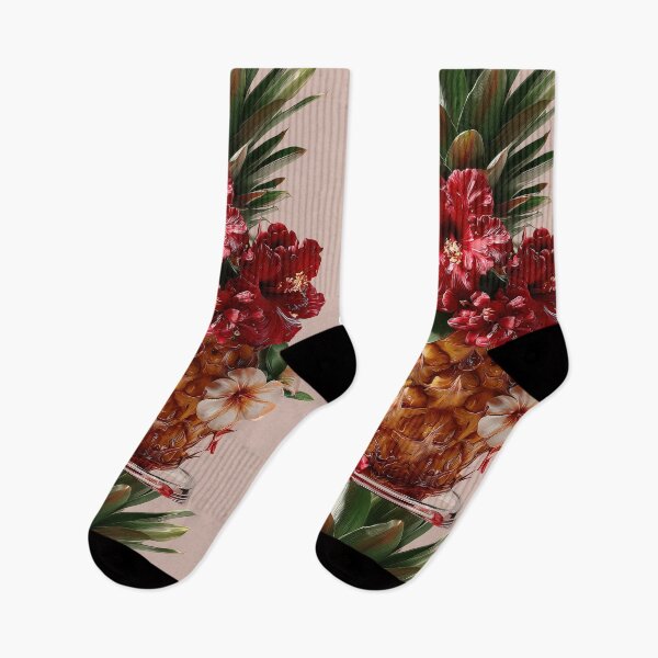Item preview, Pineapple Tropical Fruits and Flowers designed and sold by Grafititee.