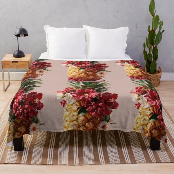 Item preview, Pineapple Tropical Fruits and Flowers designed and sold by Grafititee.