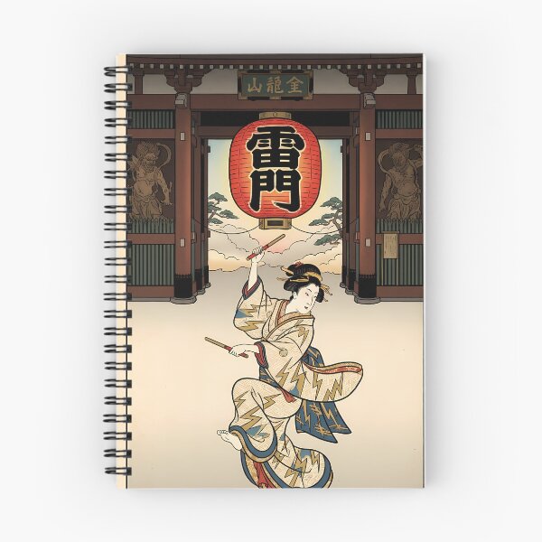Item preview, Kaminarimon Thunder Gate and Dancing Geisha designed and sold by TokyoUkiyoHouse.