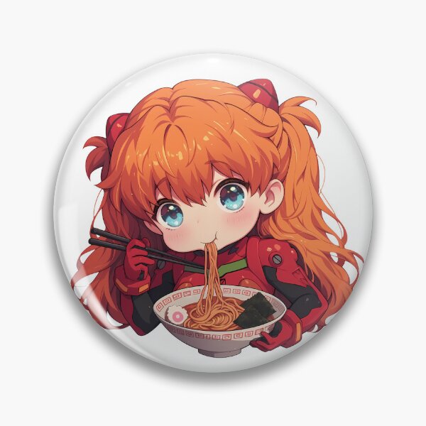 Item preview, Asuka Langley Soryu Evangelion Kawaii Ramen Sass designed and sold by mildaclairmo.