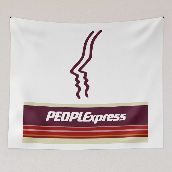 Artikelvorschau, PEOPLExpress / People Express Retro-Logo 1981–1987 – Vintage-Design einer Billigfluggesellschaft entworfen und verkauft von RetroAviation.