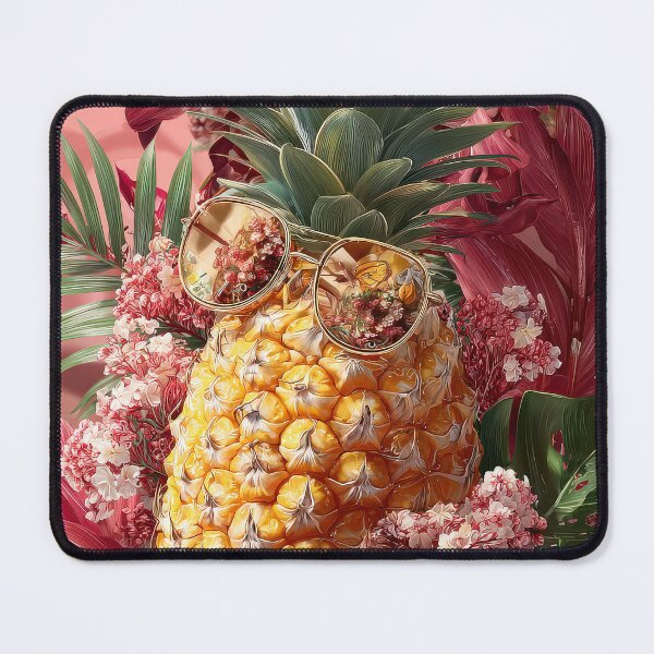 Item preview, Pineapple Tropical Fruits and Flowers designed and sold by Grafititee.