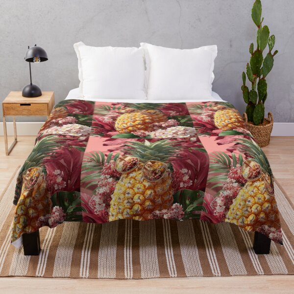 Item preview, Pineapple Tropical Fruits and Flowers designed and sold by Grafititee.
