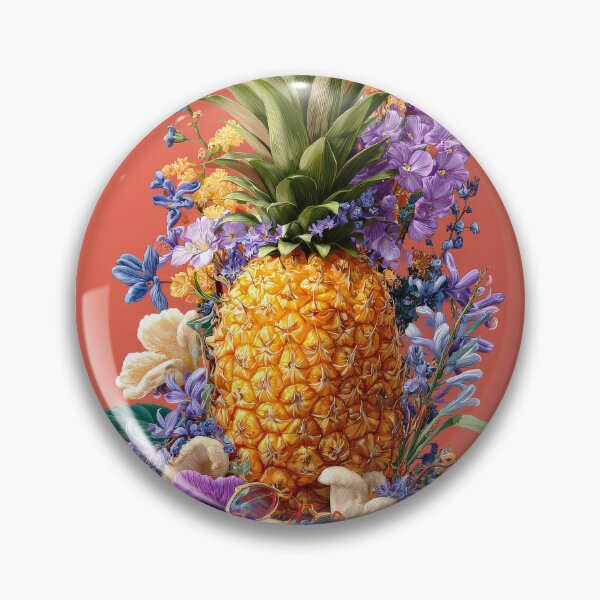 Item preview, Pineapple Tropical Fruits and Flowers designed and sold by Grafititee.
