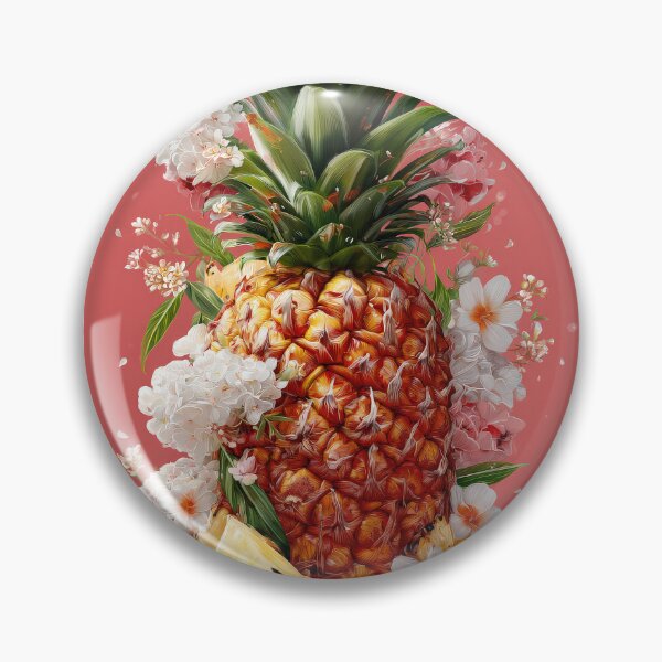 Item preview, Pineapple Tropical Fruits and Flowers designed and sold by Grafititee.