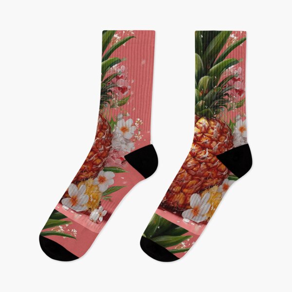 Item preview, Pineapple Tropical Fruits and Flowers designed and sold by Grafititee.