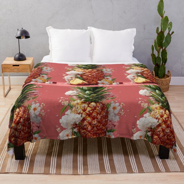 Item preview, Pineapple Tropical Fruits and Flowers designed and sold by Grafititee.