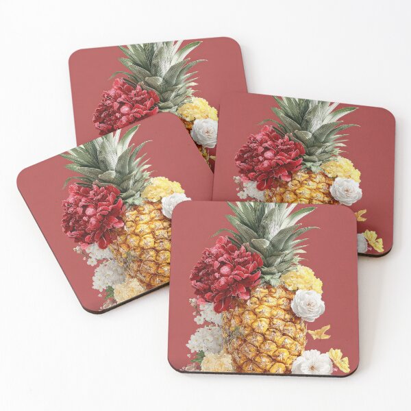 Artikelvorschau, Ananas, tropische Früchte und Blüten entworfen und verkauft von Grafititee.