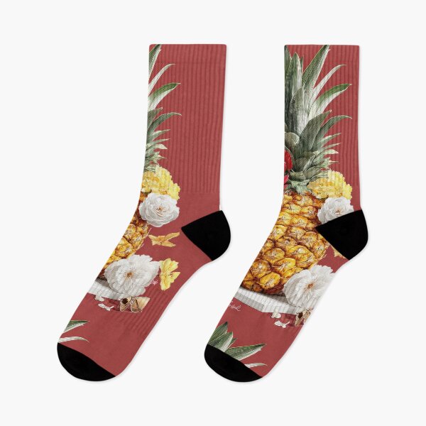 Item preview, Pineapple Tropical Fruits and Flowers designed and sold by Grafititee.
