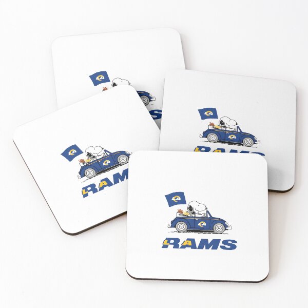 Item preview, Snoopy Drives RAMS Car Flag designed and sold by AviaryAlley.