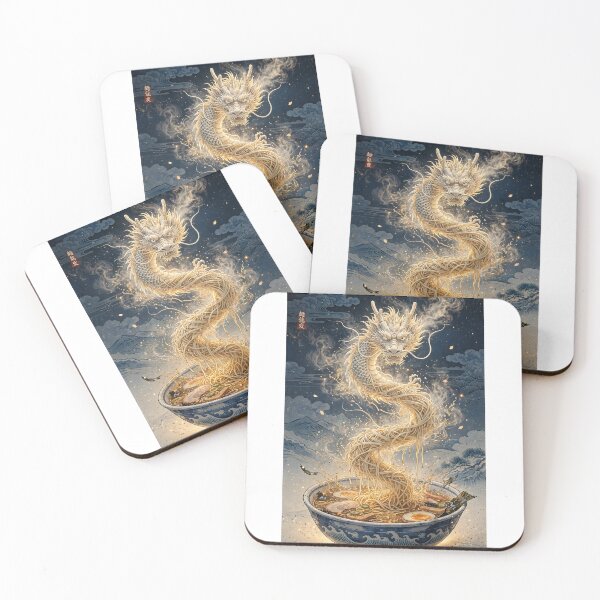 Item preview, Great Ramen Dragon Transformation - Japanese Ukiyo-e Noodle Art designed and sold by ExpressoJungle.