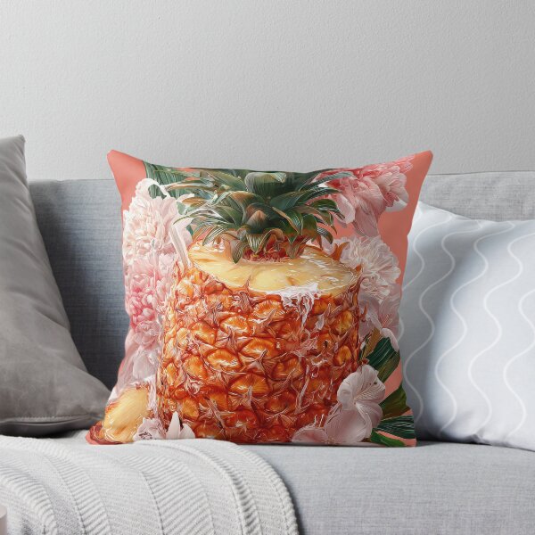 Item preview, Pineapple Tropical Fruits and Flowers designed and sold by Grafititee.