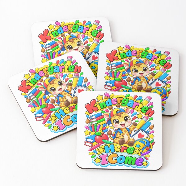 Item preview, Kindergarten Here I Come Cute Giraffe Student Back to School designed and sold by QuiteOrbit.