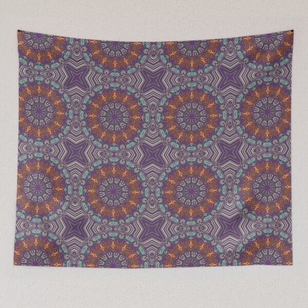 Item preview, Repeating Retro Mandala (pattern) designed and sold by Cathedral of Curiosity.