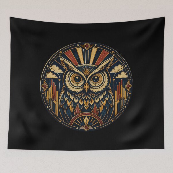 Item preview, Wise Owl Art Deco Geometry designed and sold by pamira333.