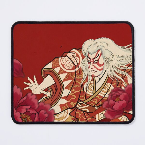 Item preview, Kabuki Renjishi Lion Dancer Japanese Ukiyo-e Art Poster designed and sold by TokyoUkiyoHouse.