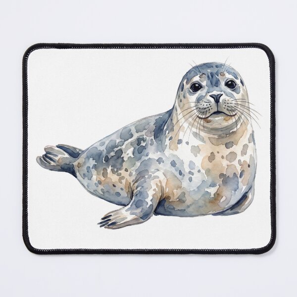 Item preview, Harbor Seal Watercolor – Maine Coastal Wildlife Illustration designed and sold by katelizspra.