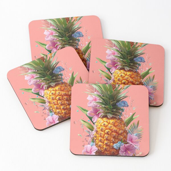 Artikelvorschau, Ananas, tropische Früchte und Blüten entworfen und verkauft von Grafititee.