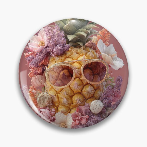Item preview, Pineapple Tropical Fruits and Flowers designed and sold by Grafititee.