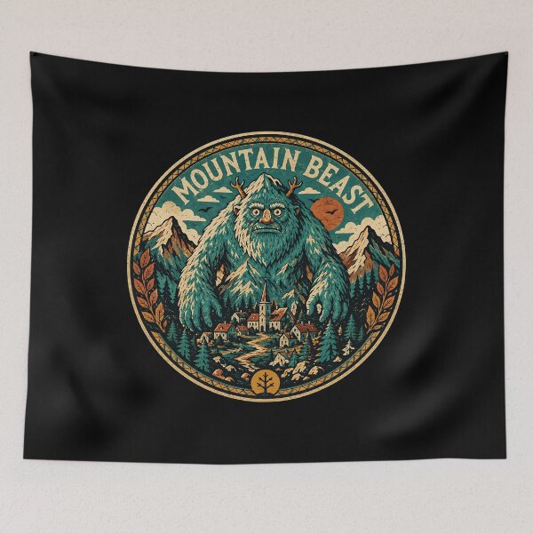 Item preview, Mountain Beast Yeti Bigfoot Village designed and sold by pamira333.