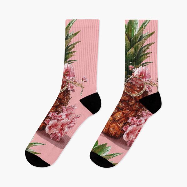 Item preview, Pineapple Tropical Fruits and Flowers designed and sold by Grafititee.