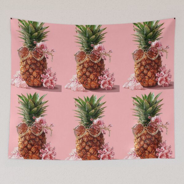 Item preview, Pineapple Tropical Fruits and Flowers designed and sold by Grafititee.