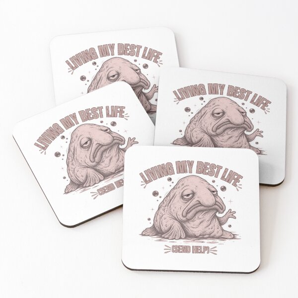 Item preview, Funny Blobfish Shirt, Living My Best Life Send Help T-Shirt, Depressed Fish Meme Tee, Sarcastic Graphic Shirt, Funny Ocean Animal Gift designed and sold by cozydrops.