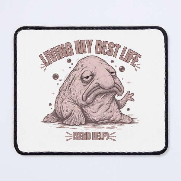 Item preview, Funny Blobfish Shirt, Living My Best Life Send Help T-Shirt, Depressed Fish Meme Tee, Sarcastic Graphic Shirt, Funny Ocean Animal Gift designed and sold by cozydrops.