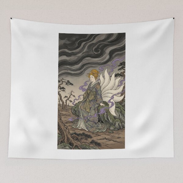 Item preview, Mystical Nine Tailed Fox Empress Ukiyo-e Art designed and sold by TokyoUkiyoHouse.